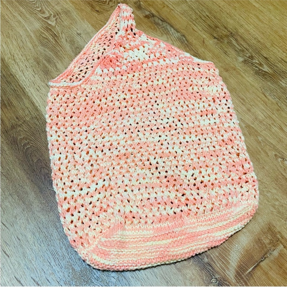 Handcrafted Pink Crochet Tote Bag